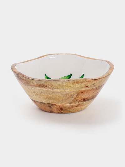 Салатник «Лимоны», 29×29×11 см, дерево манго