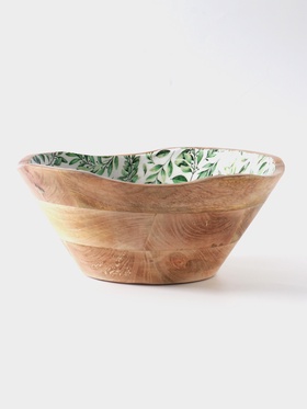 Салатник «Оливковая ветвь», 29×29×11 см, дерево манго