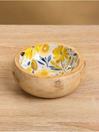 Набор розеток на подносе «Желтые и синие цветы», 3 шт., 33.5×13×6.5 см, дерево манго - Фото 5