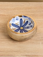 Набор розеток на подносе «Васильки», 3 шт., 33.5×13×6.5 см, дерево манго - Фото 5