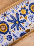 Набор розеток на подносе «Васильки», 3 шт., 33.5×13×6.5 см, дерево манго - Фото 6