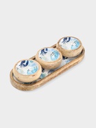 Набор розеток на подносе «Крабы», 3 шт., 33.5×13×6.5 см, дерево манго - Фото 1