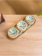 Набор розеток на подносе «Оливковая ветвь», 3 шт., 33.5×13×6.5 см, дерево манго - Фото 2