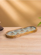 Набор розеток на подносе «Мудрый слон», 3 шт., 33.5×13×6.5 см, дерево манго - Фото 4