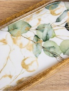 Набор розеток на подносе «Листья», 3 шт., 33.5×13×6.5 см, дерево манго - Фото 6