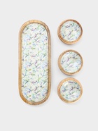 Набор розеток на подносе «Оттенки сирени», 3 шт., 33.5×13×6.5 см, дерево манго - Фото 2