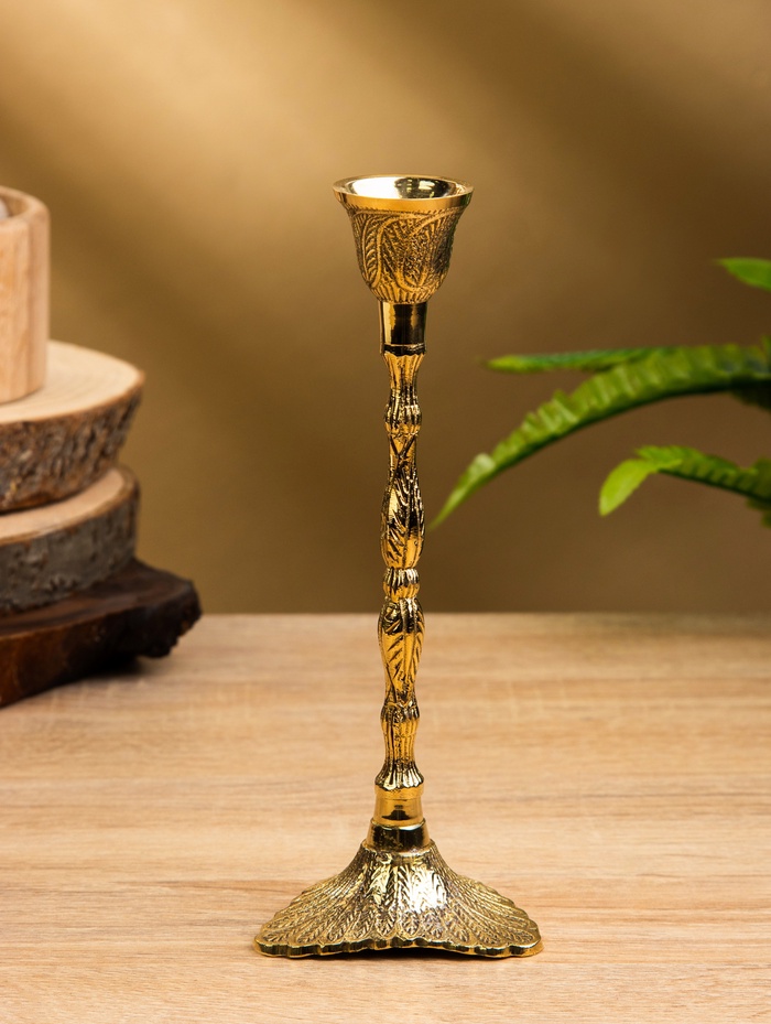 Подсвечник «Павлиний хвост», 7×7×19 см, латунь - Фото 1