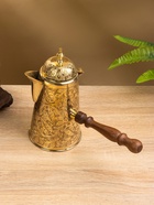 Турка «Серебряные узоры», 650 мл, латунь, с крышкой и деревянной ручкой 10620492 Турка «Серебряные узоры», 650 мл, латунь, с крышкой и деревянной ручкой 10620492