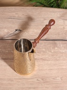 Турка «Золотые узоры», 450 мл, латунь, с деревянной ручкой 10620493 Турка «Золотые узоры», 450 мл, латунь, с деревянной ручкой 10620493