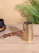 Турка «Золотые узоры», 450 мл, латунь, с деревянной ручкой 10620493 Турка «Золотые узоры», 450 мл, латунь, с деревянной ручкой 10620493