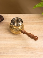 Турка «Золотые узоры», латунь, с деревянной ручкой 10620495 Турка «Золотые узоры», латунь, с деревянной ручкой 10620495