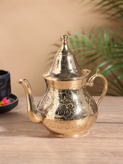 Чайник «Цветочные узоры», 600 мл, латунь