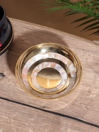 Блюдо сервировочное "Золотая с перламутром" латунь 14,5х14,5х5 см - фото 808974728