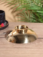 Блюдо сервировочное "Золотая с перламутром" латунь 14,5х14,5х5 см - фото 808974729