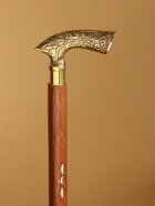 Трость деревянная, 94 см, дерево шишам, латунь - Фото 4