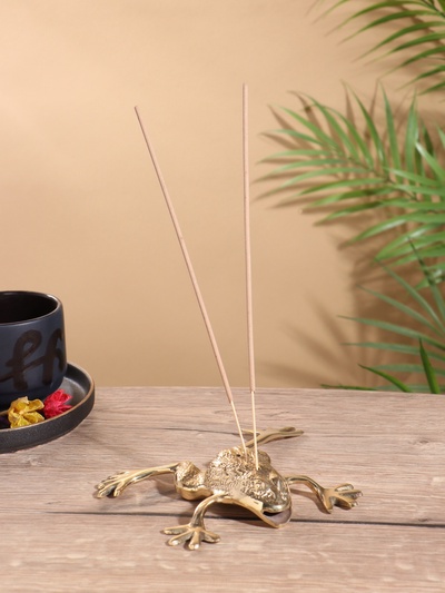 Подставка под благовония «Лягушка», 15×16×3.5 см, латунь