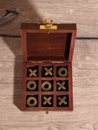 Настольная игра «Крестики-нолики», 10×10 см, дерево шишам, латунь 10620602 - фото 319849721