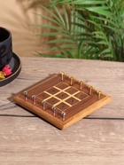 Настольная игра «Крестики-нолики», 13×13.5 см, дерево шишам, латунь - Фото 1