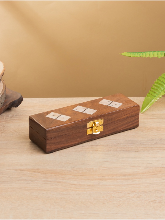 Настольная игра «Домино», 17.5×5.5×4.5 см, дерево шишам, кость
