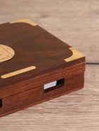 Шкатулка для хранения игральных карт 15.5х12,5 см, дерево шишам, латунь 10620609 - фото 16523063