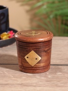 Кости игральные в шкатулке, 6.5×6.5×6 см, дерево шишам, латунь - Фото 2