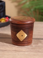 Кости игральные в шкатулке, 6.5×6.5×6 см, дерево шишам, латунь - Фото 4