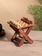 Шахматный столик складной, 15.5×20×4.5 см, дерево шишам - Фото 4