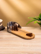 Настольная игра «Мини боулинг», 30×11×6 см, манговое дерево, алюминий - Фото 3