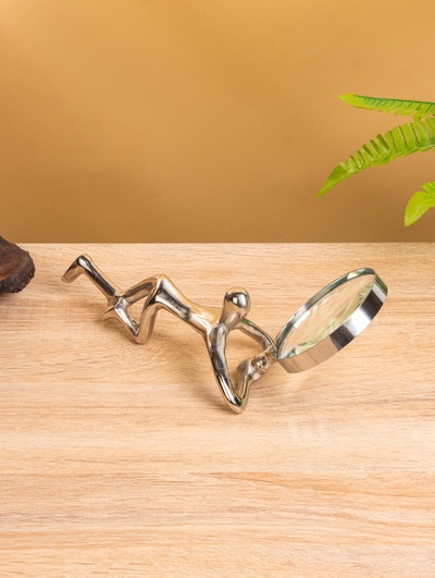 Лупа с подставкой «Чтец», 6.5×10×24 см, металл