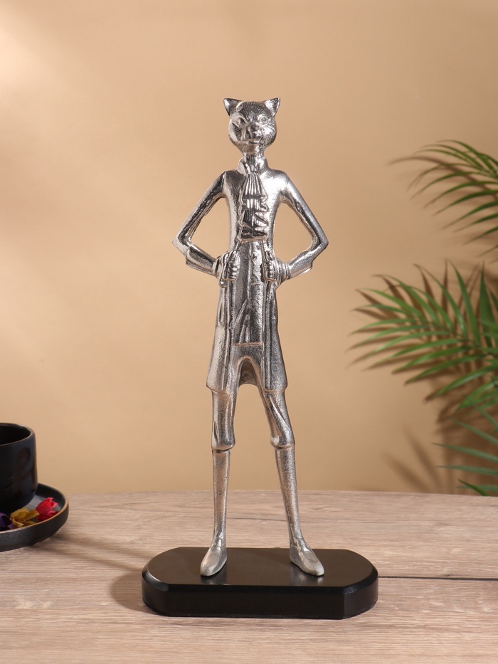 Сувенир «Кот в сапогах», 9×17.5×39 см, алюминий, сталь, дерево - Фото 1