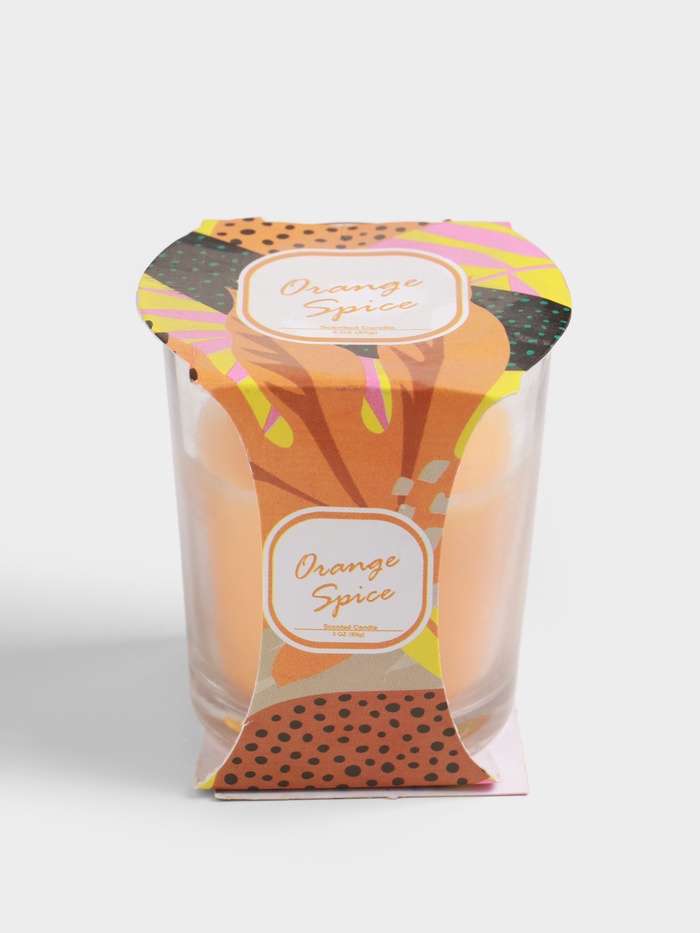 Свеча ароматическая Candle, 85 г, апельсиновые специи