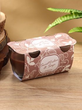 Набор свечей "SCENTED CANDLE" 100 гр, сидр+шалфей 10660094