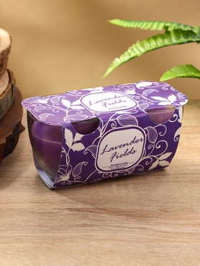 Набор свечей "SCENTED CANDLE" 100 гр, лавандовые поля 10660095