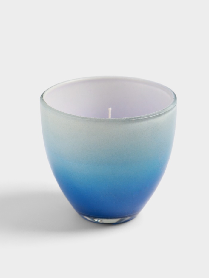 Свеча ароматическая в стеклянном подсвечнике 85 г, снежная зима - Фото 1