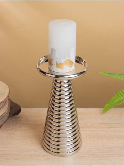 Подсвечник «Флэйм», 12×12×22.5 см, алюминий