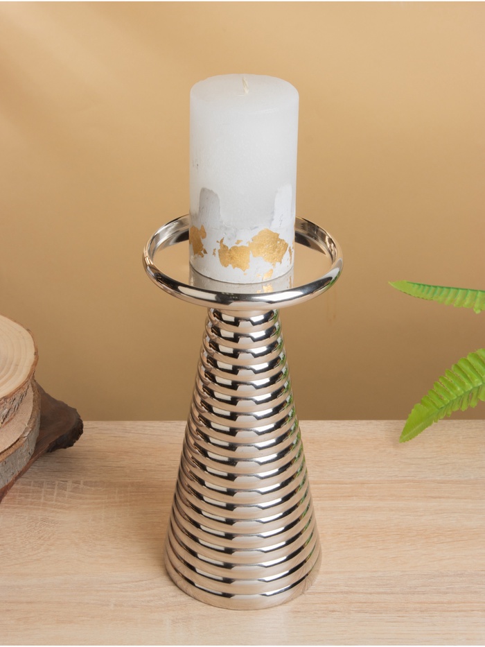 Подсвечник «Флэйм», 12×12×22.5 см, алюминий - Фото 1