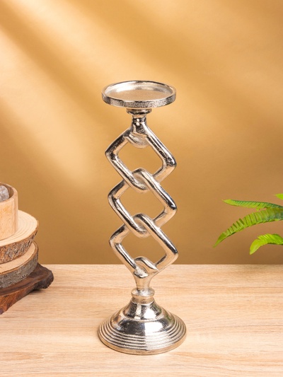 Подсвечник «Чейн», 11.5×11.5×33 см, алюминий