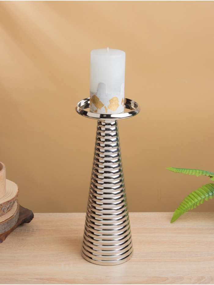 Подсвечник «Флэйм», 12×12×30 см, алюминий - Фото 1