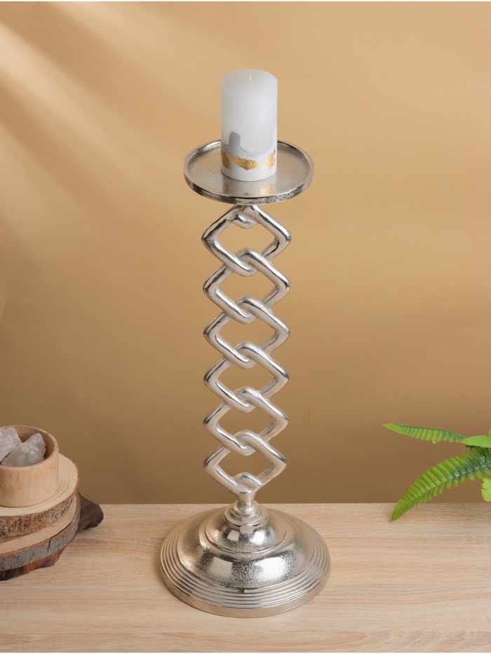 Подсвечник «Чейн», 21×21×55 см, алюминий - Фото 1