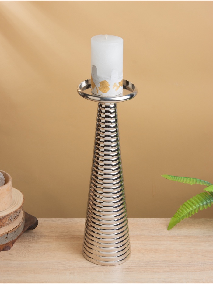 Подсвечник «Флэйм», 12×12×37 см, алюминий - Фото 1