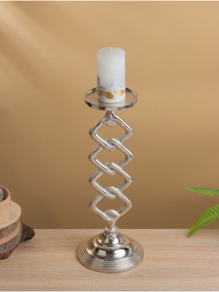 Подсвечник «Чейн», 15.5×15.5×41 см, алюминий - Фото 1