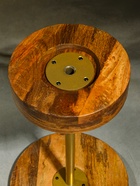 Столик кофейный, 35×35×55 см, манговое дерево, алюминий, коричневый 10853453