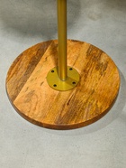 Столик кофейный, 35×35×55 см, манговое дерево, алюминий, коричневый 10853453