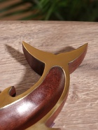 Пепельница «Дельфин», 19.5×8×2.5 см, дерево шишам, латунь - Фото 2