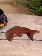 Пепельница «Дельфин», 19.5×8×2.5 см, дерево шишам, латунь - Фото 4