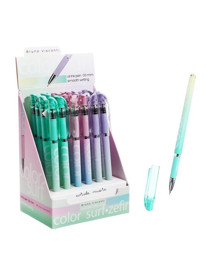 Ручка шариковая, BrunoVisconti ColorSurf.Zefir, 0.5 мм, стержень синий, МИКС