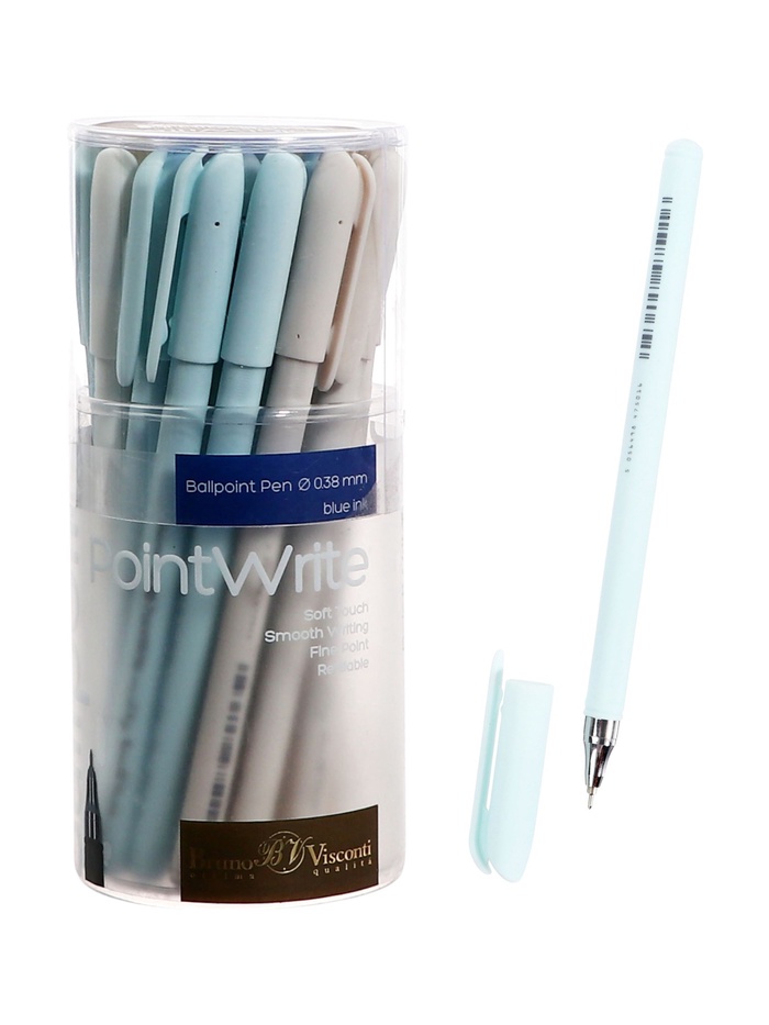 Ручка шариковая, BrunoVisconti PointWrite Milky, 0.38 мм, стержень синий, МИКС - Фото 1