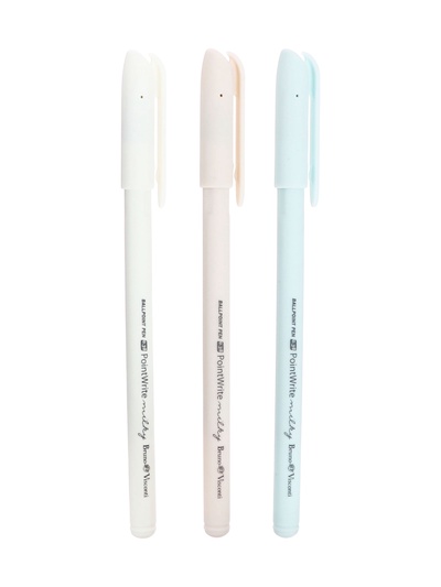 Ручка шариковая, BrunoVisconti PointWrite Milky, 0.38 мм, стержень синий, МИКС