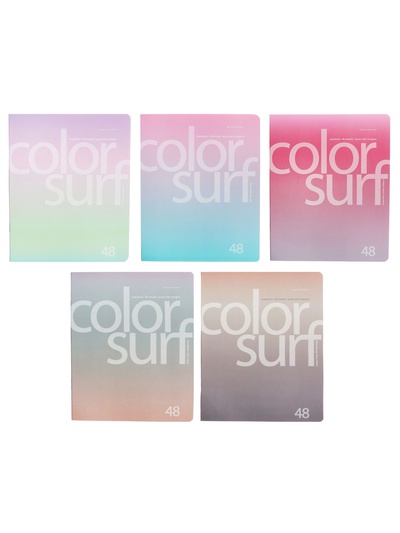 Тетрадь 48 листов, в клетку, Color Surf, МИКС