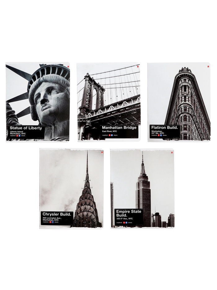 Тетрадь 96 л кл NY-NY, МИКС - Фото 1